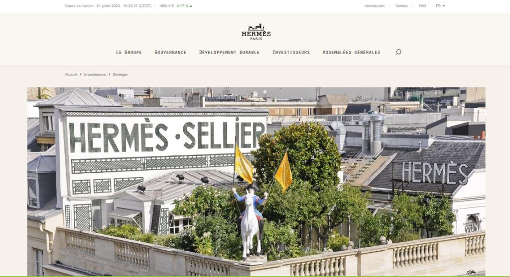 HERMES-投資家向けサイト
エルメスは投資家向けのサイトもおしゃれで素敵！