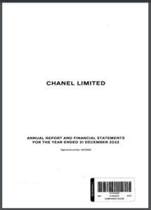 シャネル決算報告書　イギリス政府
　CHANEL LIMITED  - Companies House - GOV.UK